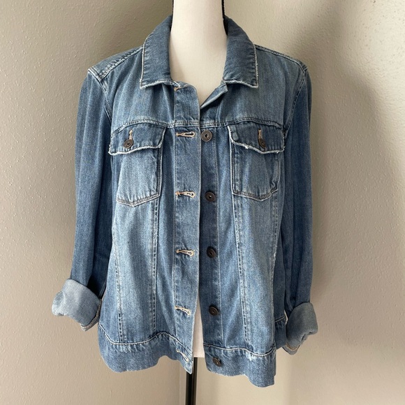 Paige Aveline Classic Denim Jacket Size large - Picture 2 of 6